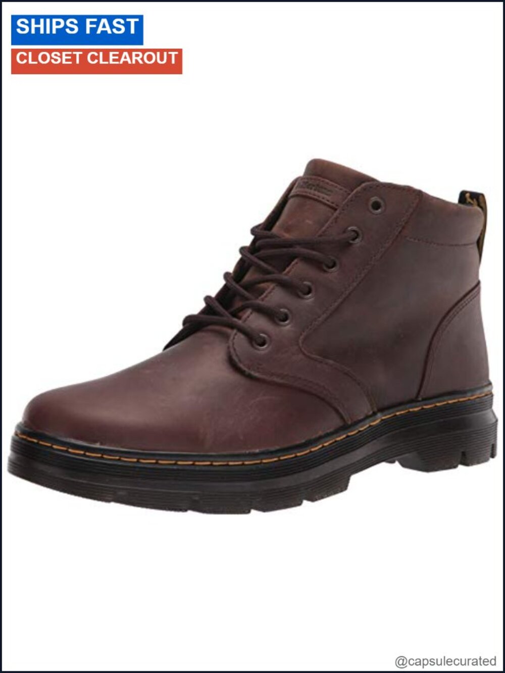 Dr. Martens Bonny Leather 6 Eye Boots Ankle Booties Lace Up Women's